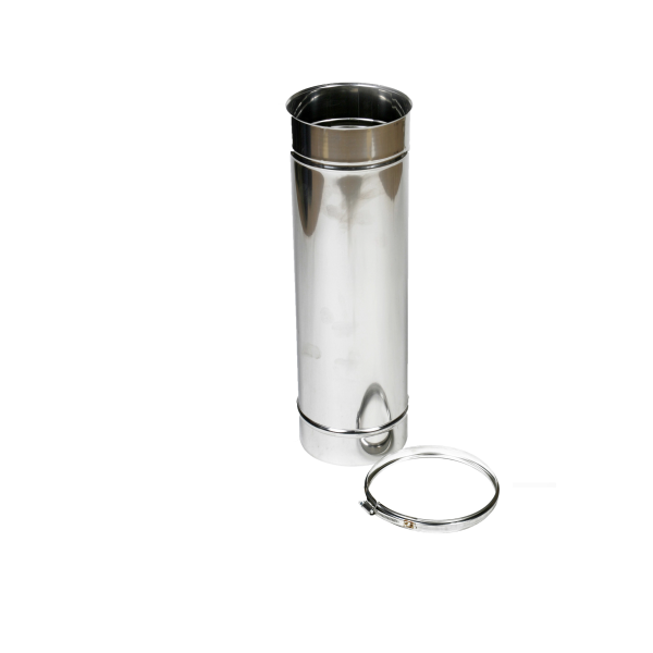 RGA Starre Buis Dubbelwandig INOX TWIN rvs D180mm L1mtr